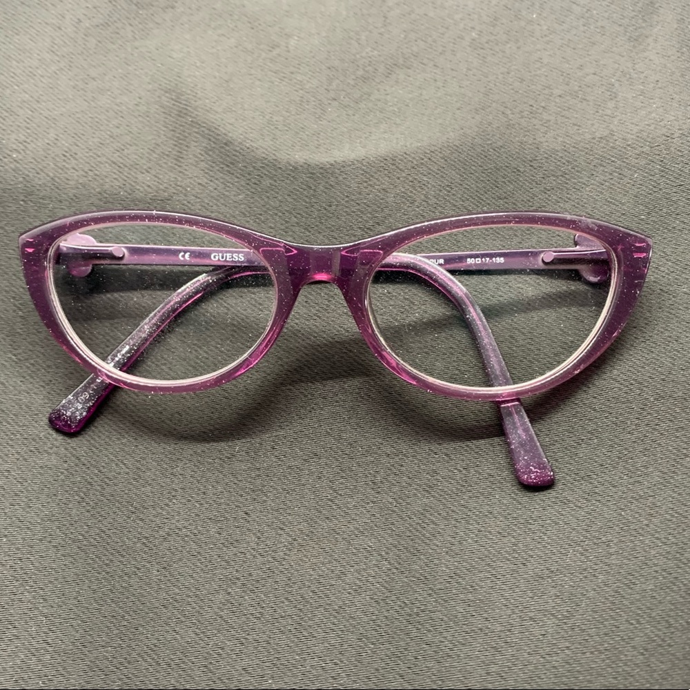 🔮Guess purple glitter cat eye frames🔮